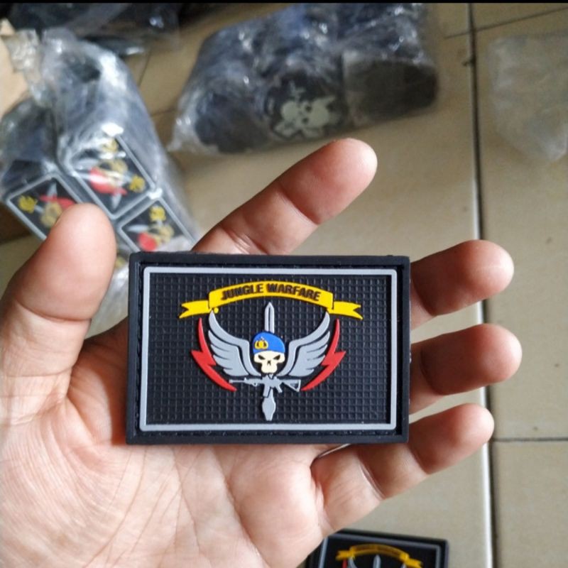 Rubber Brimob Junggle Warfare Emblem Jungle Brimob Patch | Shopee ...