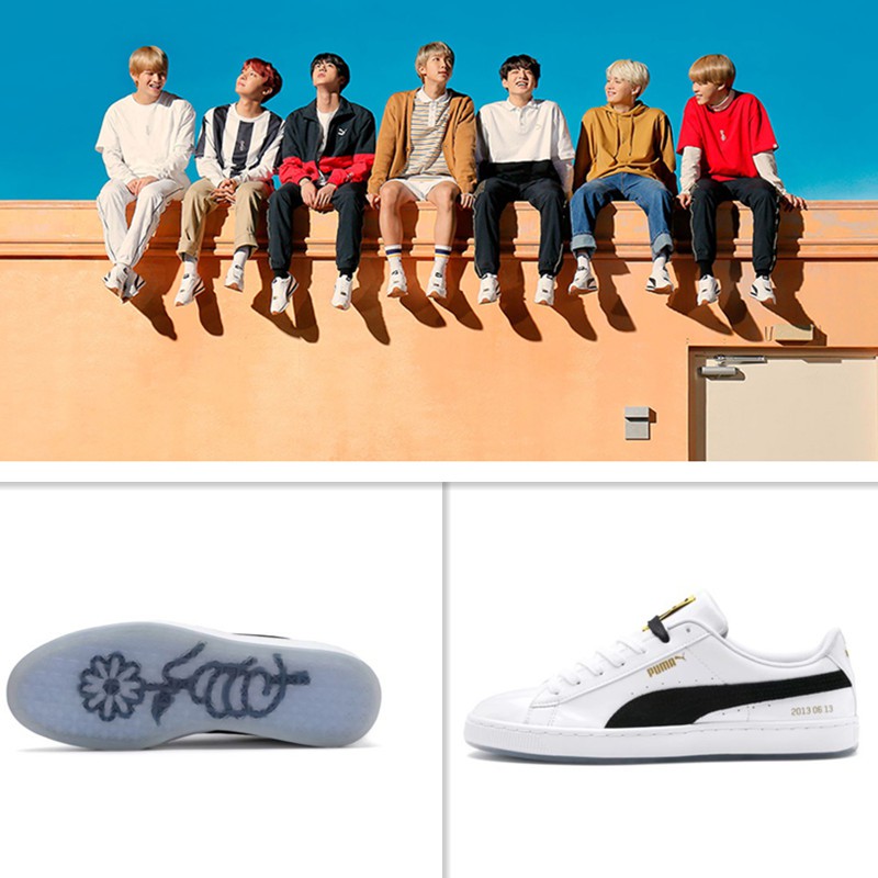 sneakers puma x bts basket patent