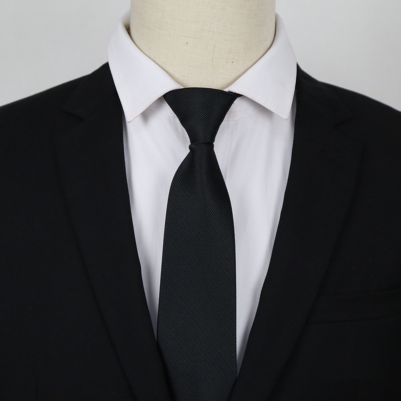 Men's Black Formal Business Casual Shirt with Tie-free Knots | Shopee ...