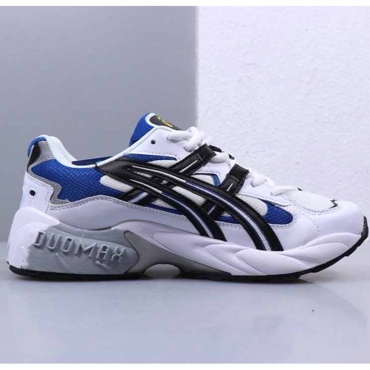 asics white blue