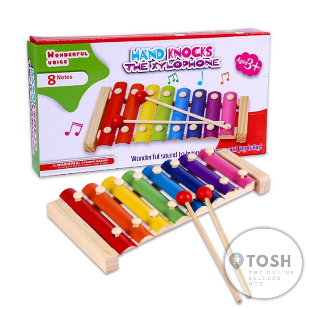 TOSH Melody Xylophone Wooden Kids Xylophone Hand Knock Wooden Toy