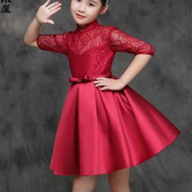 satin dress for kids