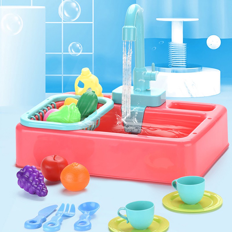 dishwashing toy Kitchen Sink Pretend Play Kiddie Toys Simulated Kitchen