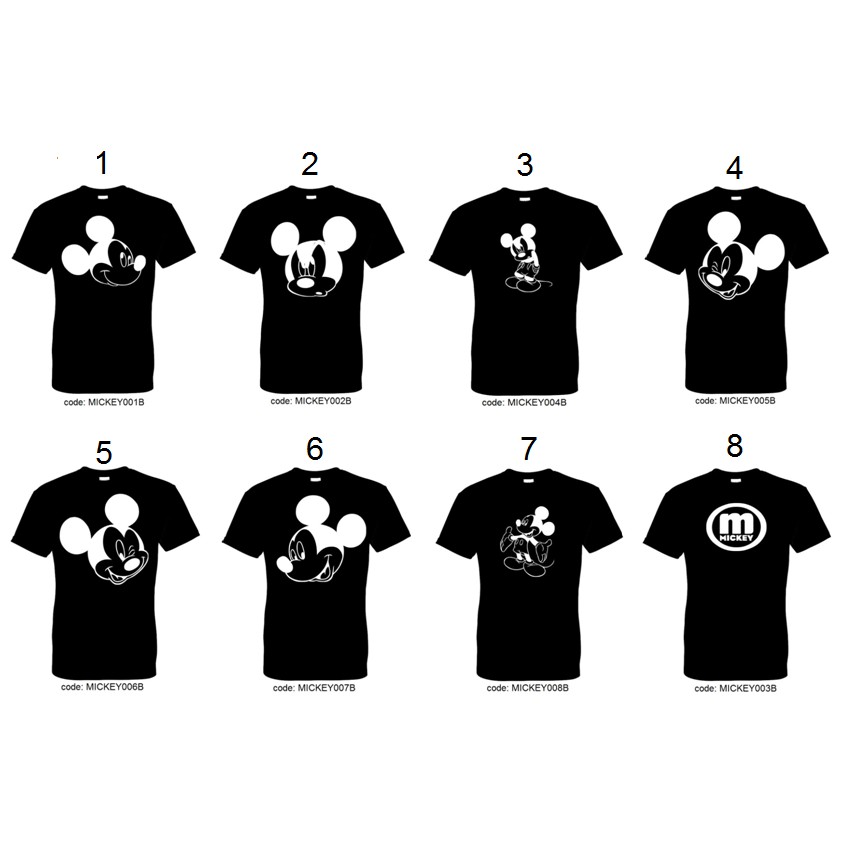 black and white mickey mouse shirt