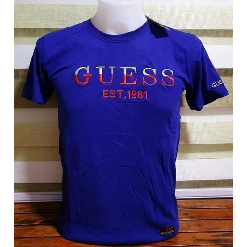 royal blue guess shirt