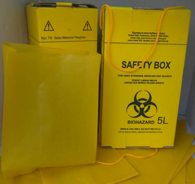 Safety Box 8 Liter Complete Package Medical / safety / Cardboard / Box Shopee Philippines