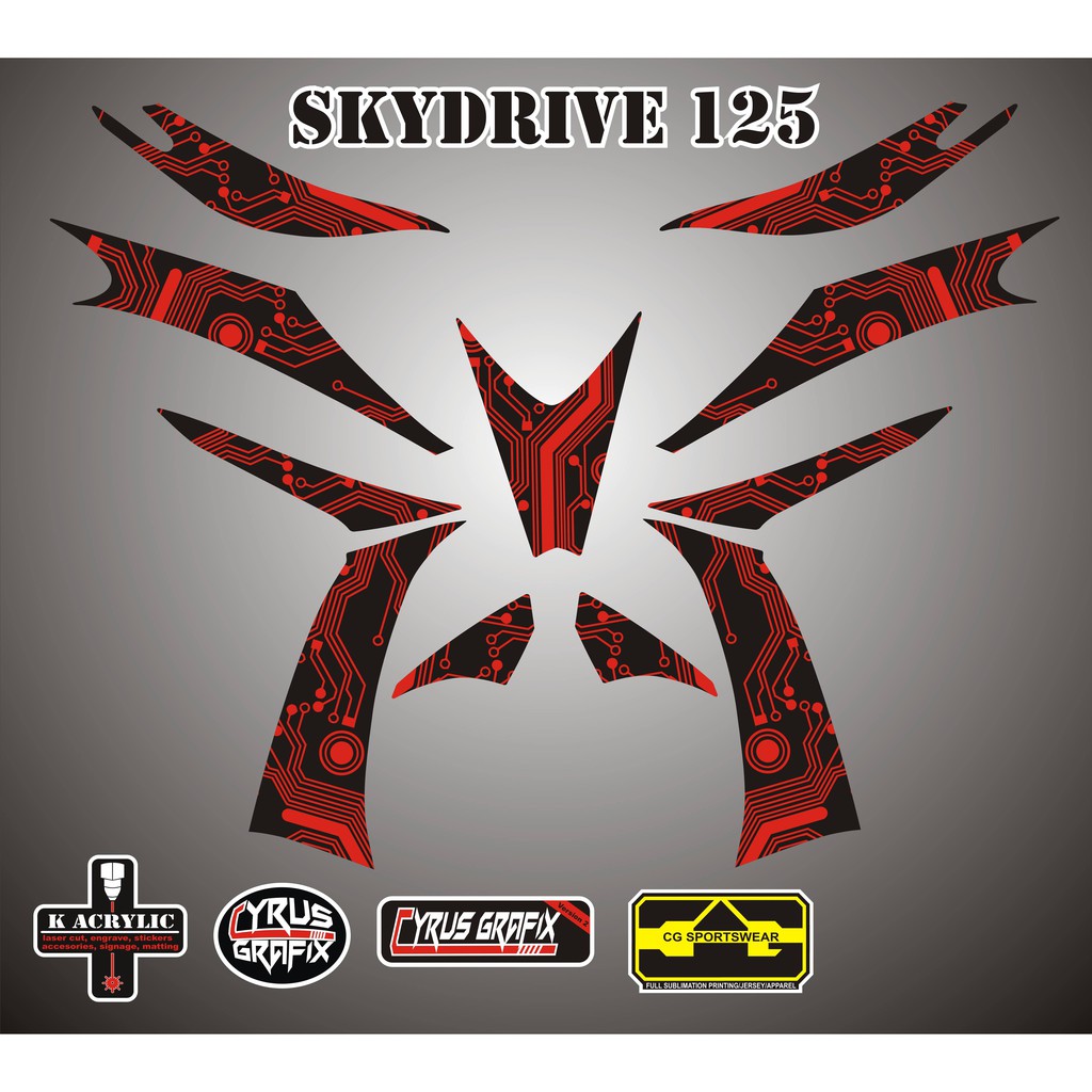 Skydrive 125 Circuit Edition Stock Decals Shopee Philippines