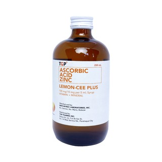 LEMONCEEPLUS TGP Ascorbic + Zinc  100mg/10mg 250ml Syrup 1 bottle  for immunity #3