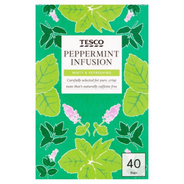 TESCO Peppermint Infusion 40 bags 60g {Made in Dublin} Shopee Philippines