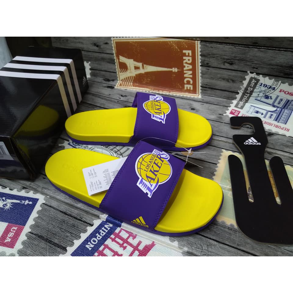 adidas lakers slides