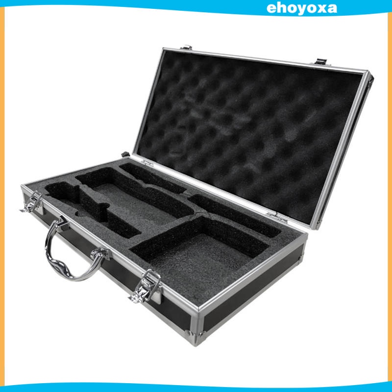 Microphone Carrying Case Mic Toolbox Mic Foam Case Suitcase Compartment