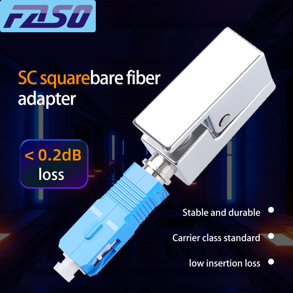 FASO Fiber Optic Adapter SC Square Type Bare Fiber Adapter Optical ...