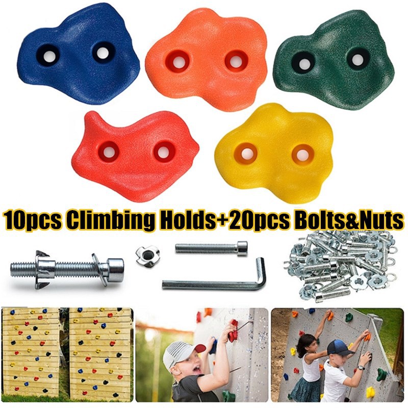 30pcs/set DIY Rock Wall Holds of Climbing Holds Kids Rock Climbing