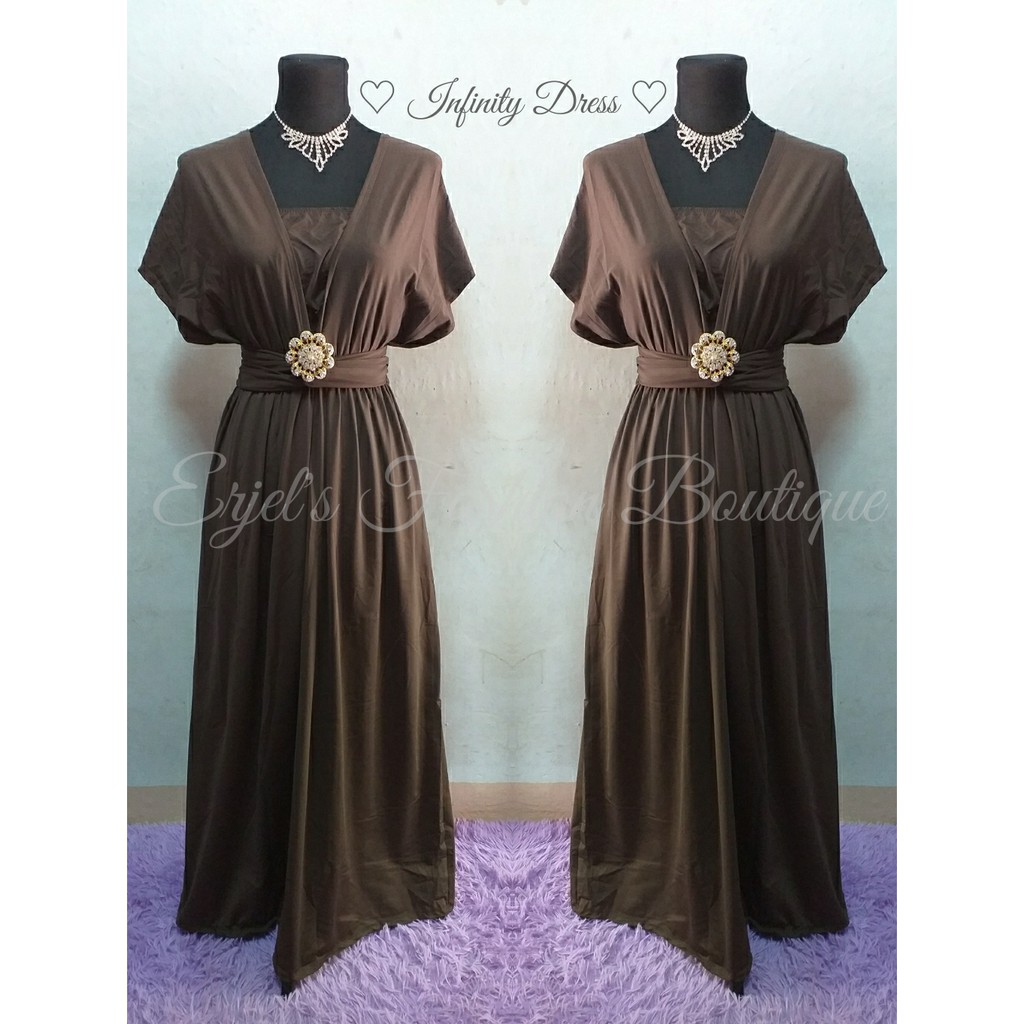 brown infinity dress