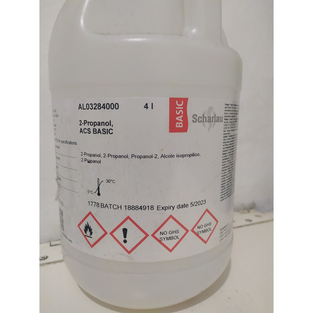 Isopropanol 4L AR Laboratory Analytical Reagent ACS Grade Shopee
