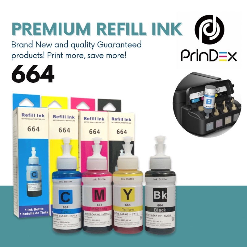 Premium T664 664 Compatible Ink Dye Ink Refill Ink Continues Ink For Epson L110 L120 L360 L210 7943