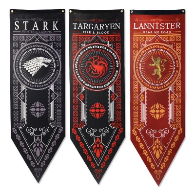 Militaria Game of Thrones Stark Targaryen Banner Tapestry Family House ...
