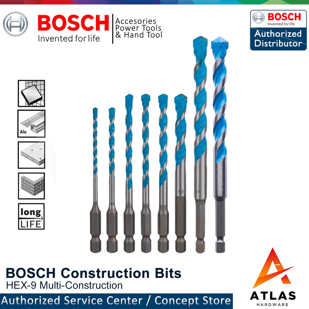 Bosch Drill Bit HEX9 Multi Construction Sold Per Piece Shopee