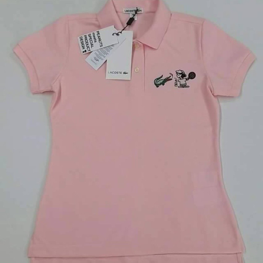 womens pink lacoste polo shirt