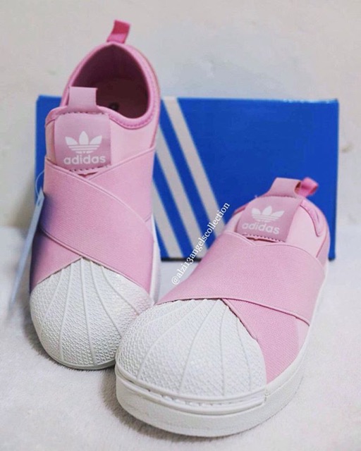 adidas superstar slip on pink
