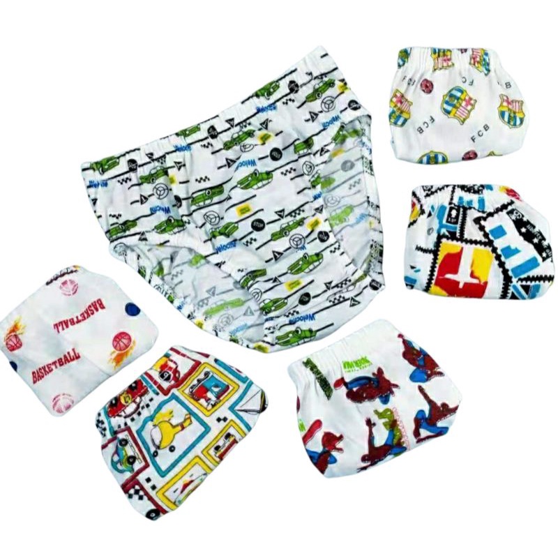 6 Pieces Kids Brief Character Boys Brief 2-3 yrs old