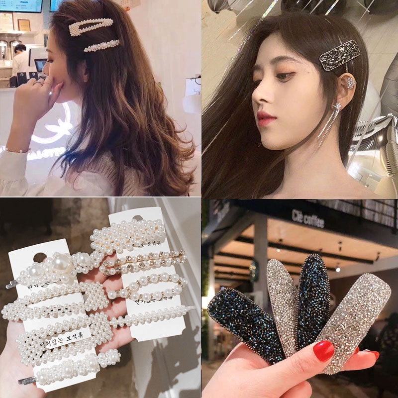 fashion korean pearl hair clips accessories