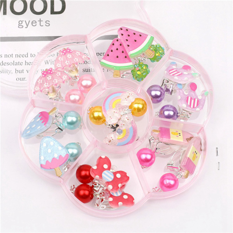 Mix In Box Lovely Children S Baby Girl Clip On Earrings Kids Ear Clip No Pierced Party Cute Jewelry Gifts Shopee Philippines