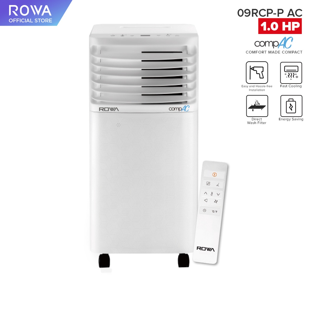 Rowa 1.0Hp Portable Aircon With Remote Control Fast Cooling