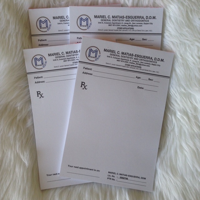 Prescription Pad Sample
