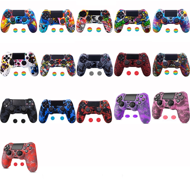 44 Colors Silicone Camo Protective Skin Case For Sony Dualshock 4 Ps4 Ds4 Pro Slim Controller Thumb Grips Joystick Caps Shopee Philippines