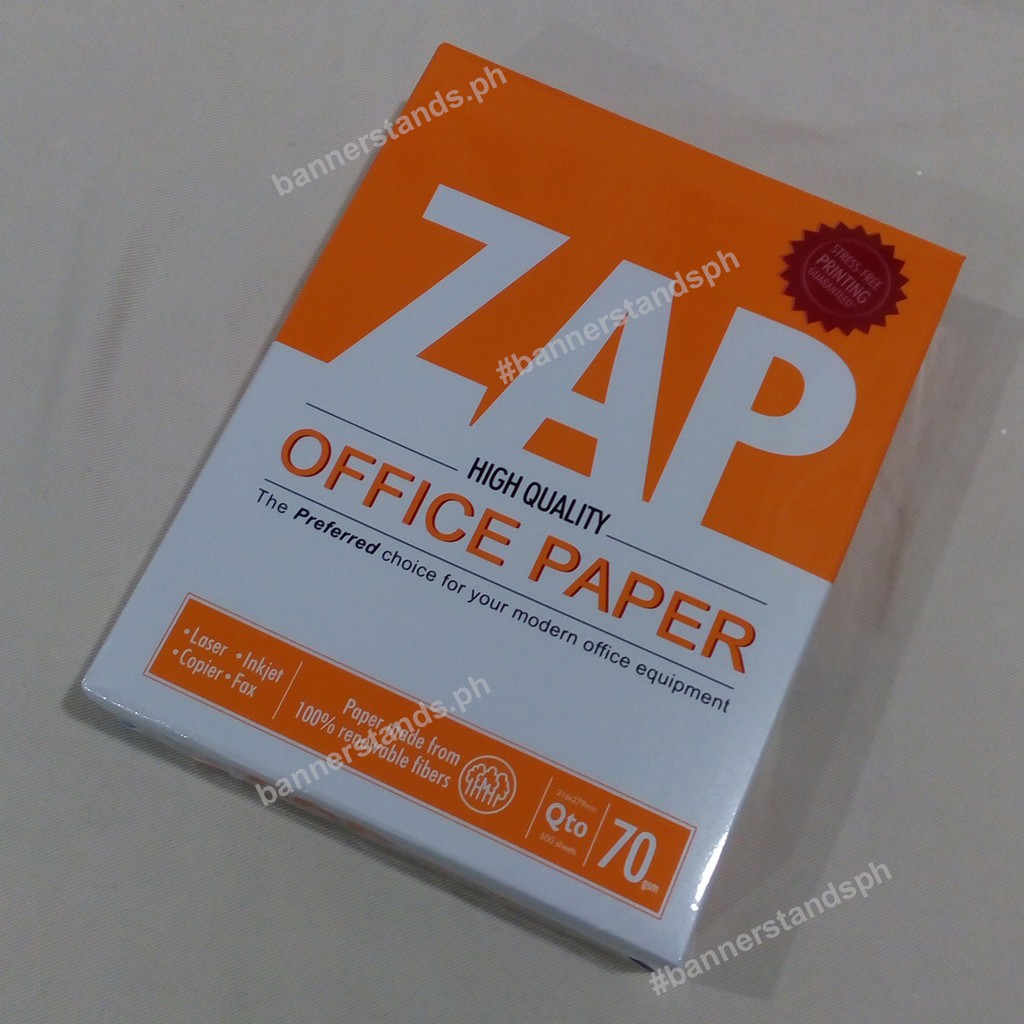 70gsm ZAP Copy Paper Letter Short Subs 20 Office Printer Paper 1 ream