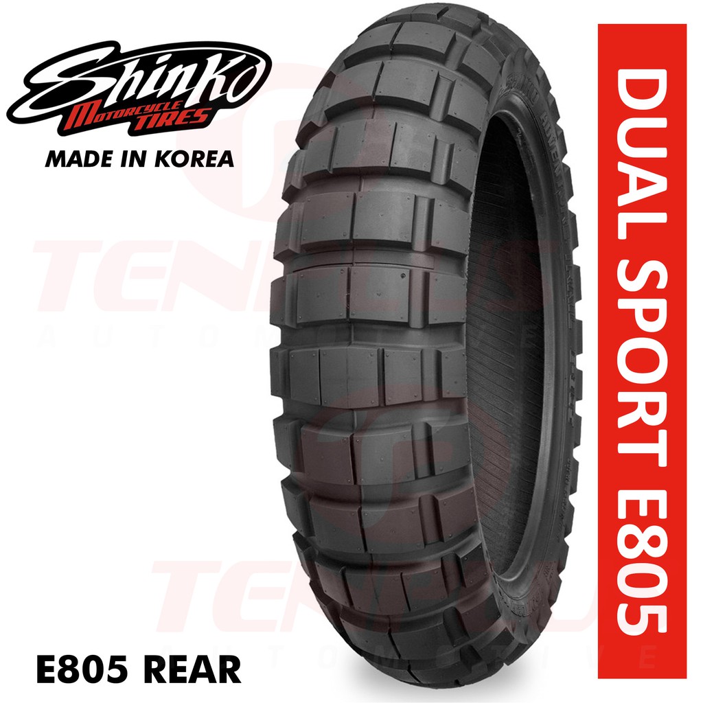 SHINKO Motorcycle Tires Dual Sport E805 130/8017 Rear Tl Shopee