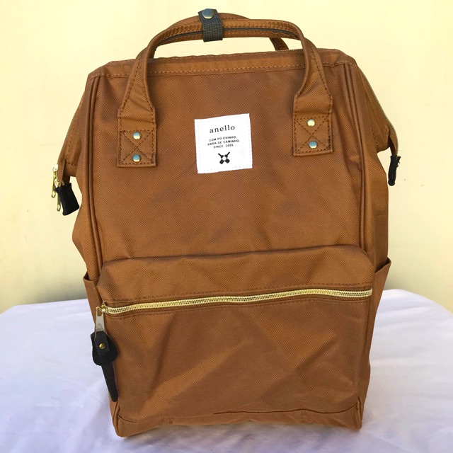 Authentic Anello Backpack from JPN (Beige and Maroon) Shopee Philippines
