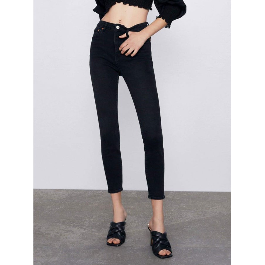 zara black skinny jeans