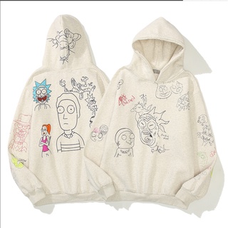 Kanye West new comic hand-painted graffiti limited long-sleeved pullover sweater