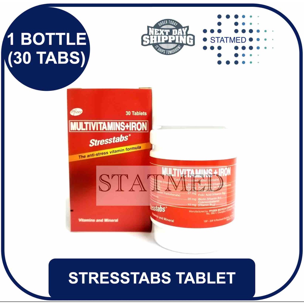 Stresstabs Multivitamins + Iron [30 tablets] Shopee Philippines