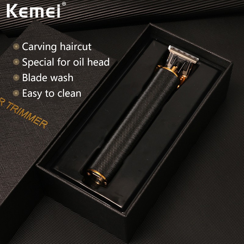 Kemei Pro Li T-Outliner Rechargeable Hair Trimmer Men 0mm Baldheaded ...