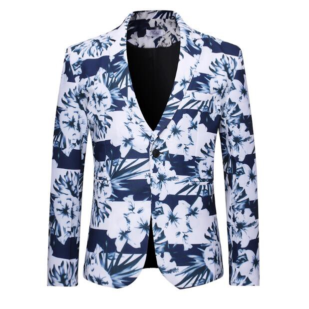 Stage Costume Blazer Men Slim Fit Floral Print Unique Designs Banquet Suit Men S Blazer Jacket Shopee Philippines