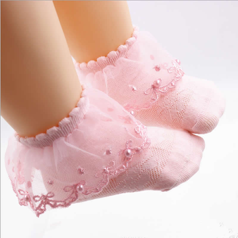 ✿Sc♚Princess Baby Kid Girl Lace Socks 