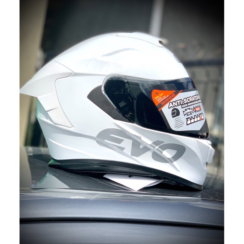 evo helmet dual visor matte black