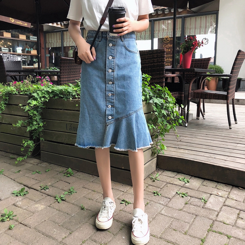 mermaid jean skirt