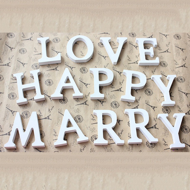 A Z Wooden Letters Alphabet Standing Wedding Home Decor Shopee