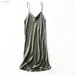 long black satin nightgown
