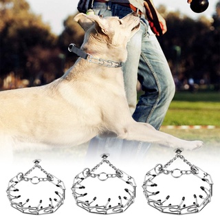 Dog Training Collar Metal Collar Dog Chain Obedience Training Easy Walking Command Correction Choker