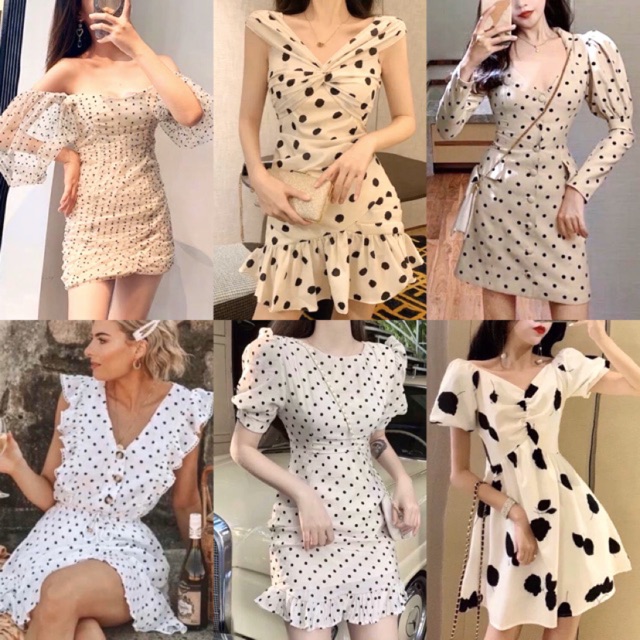 polka dot evening dress