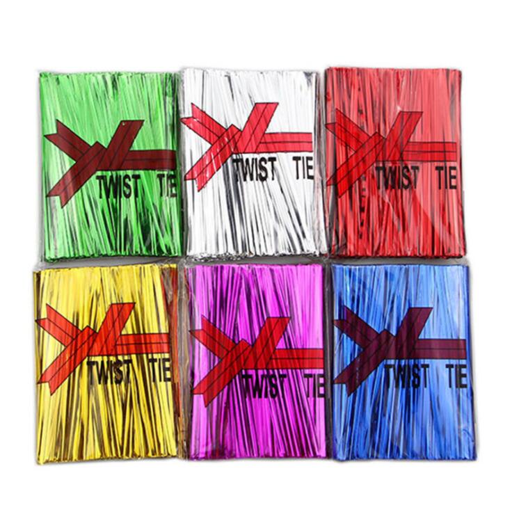 800pcs 8cm Bread Twist Tie Metallic Cookie Bread Bag Sealing Tie bread