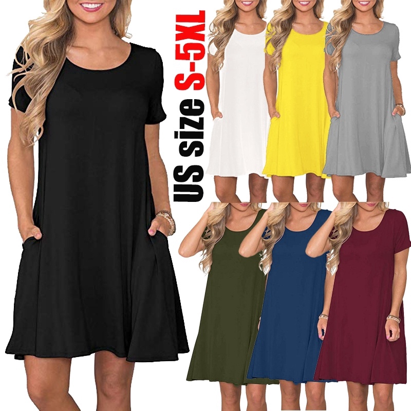 t shirt dress with pockets