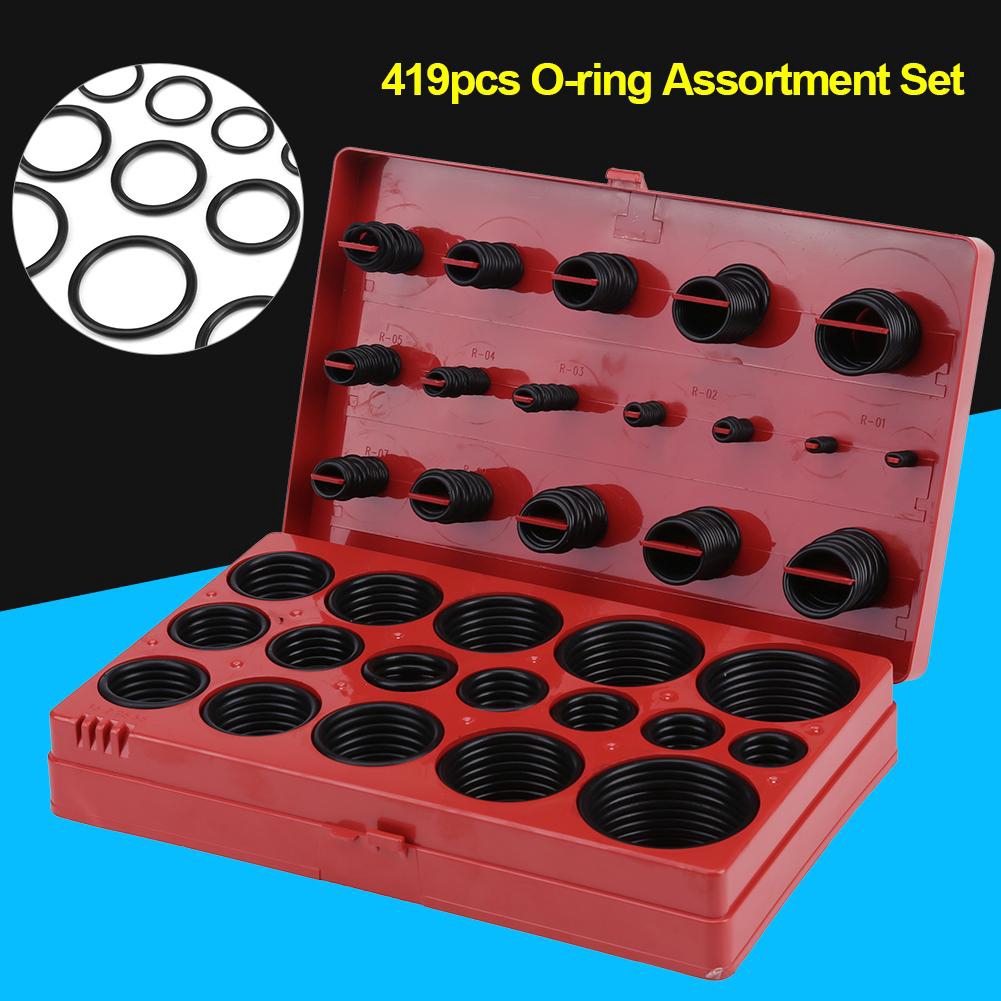 419pcs Oring Assortment Set Seal Gasket Rubber O Ring Kit Shopee