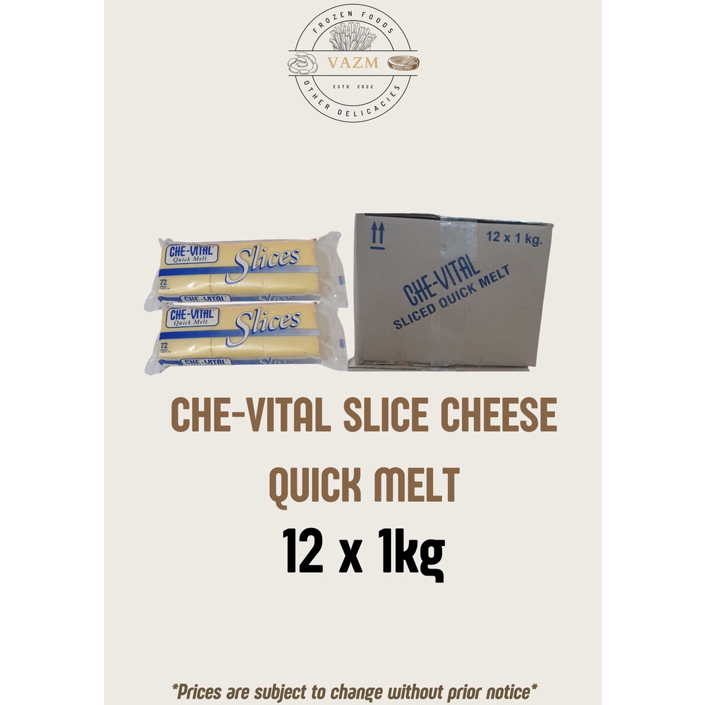 Chevital Quickmelt Sliced Cheese 1box (12kg) Shopee Philippines