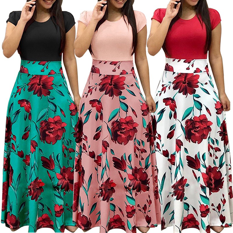 baju dinner tema floral